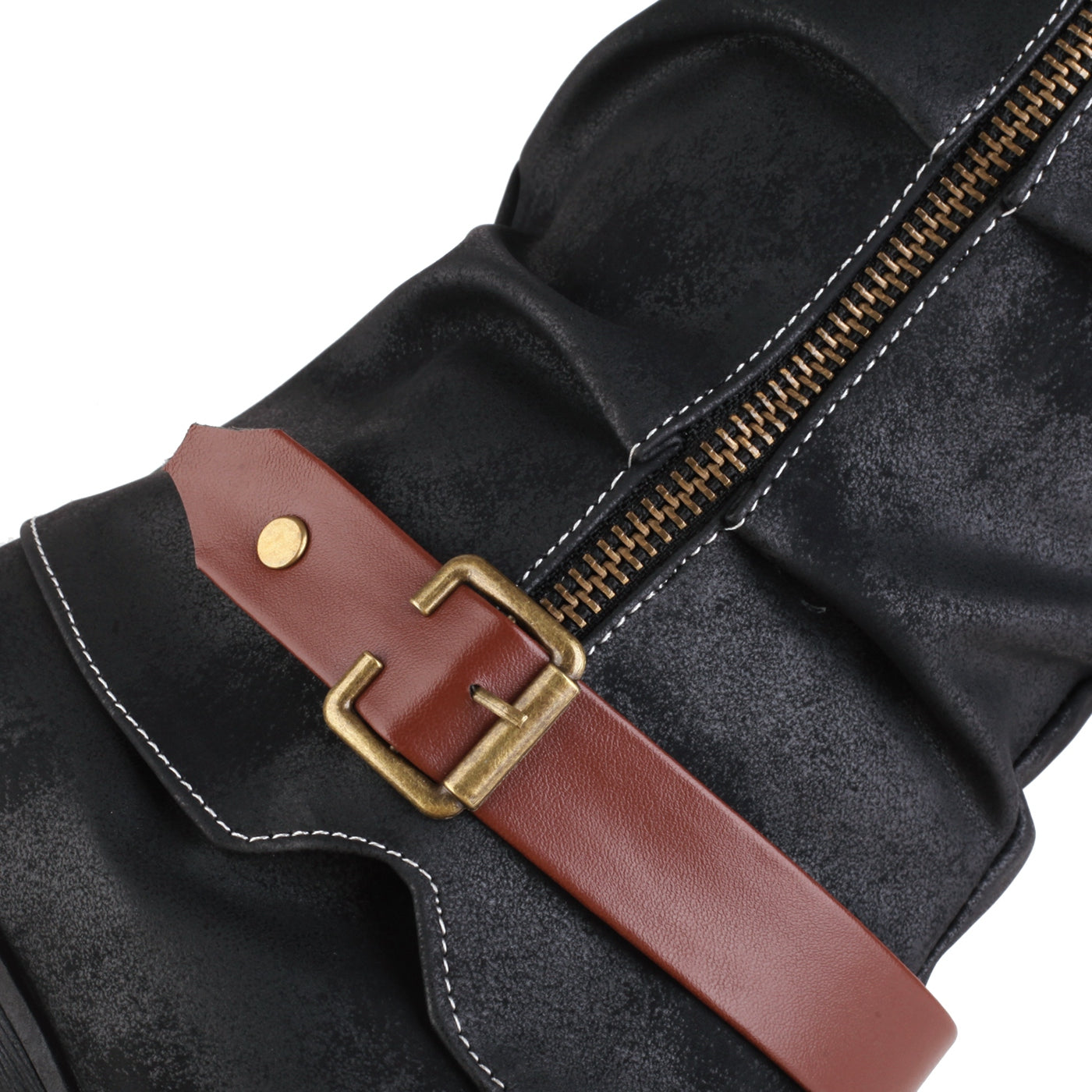 Mid-calf vintage western boots for women; warm, anti-slip, flat, cold-proof long boots in winter. - Daisan Mart