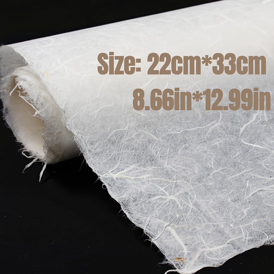[Yunlong Plant Fiber Paper] Qingshui Yunlong Handmade Rice Paper for Calligraphy, Watercolor, Gift Wrapping, and Craft Projects, Premium Plant Fiber Paper