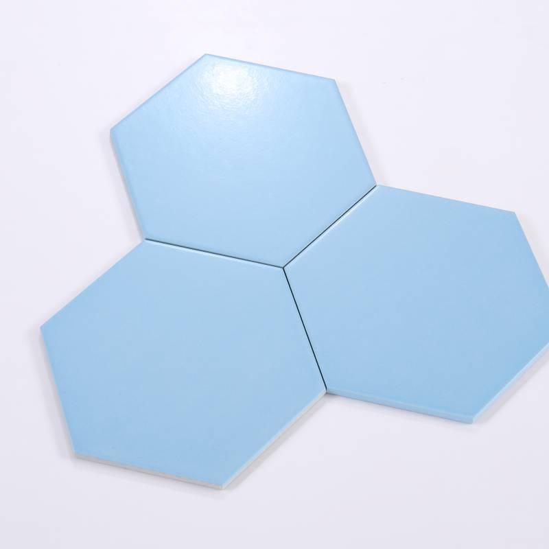 Light blue matte hexagonal tile 200x230x115 mm NGL_M23204-A_MDC