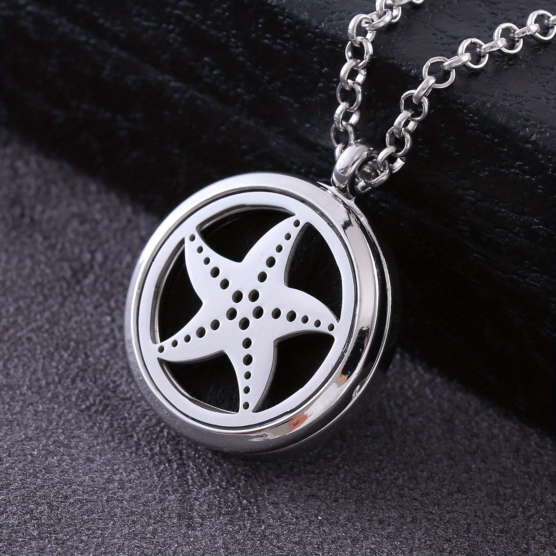 Metal Stainless Steel Pendant Necklace Open Locket Perfume Aroma Essential Oil Diffuser Necklace For Women Girls - Daisan Mart