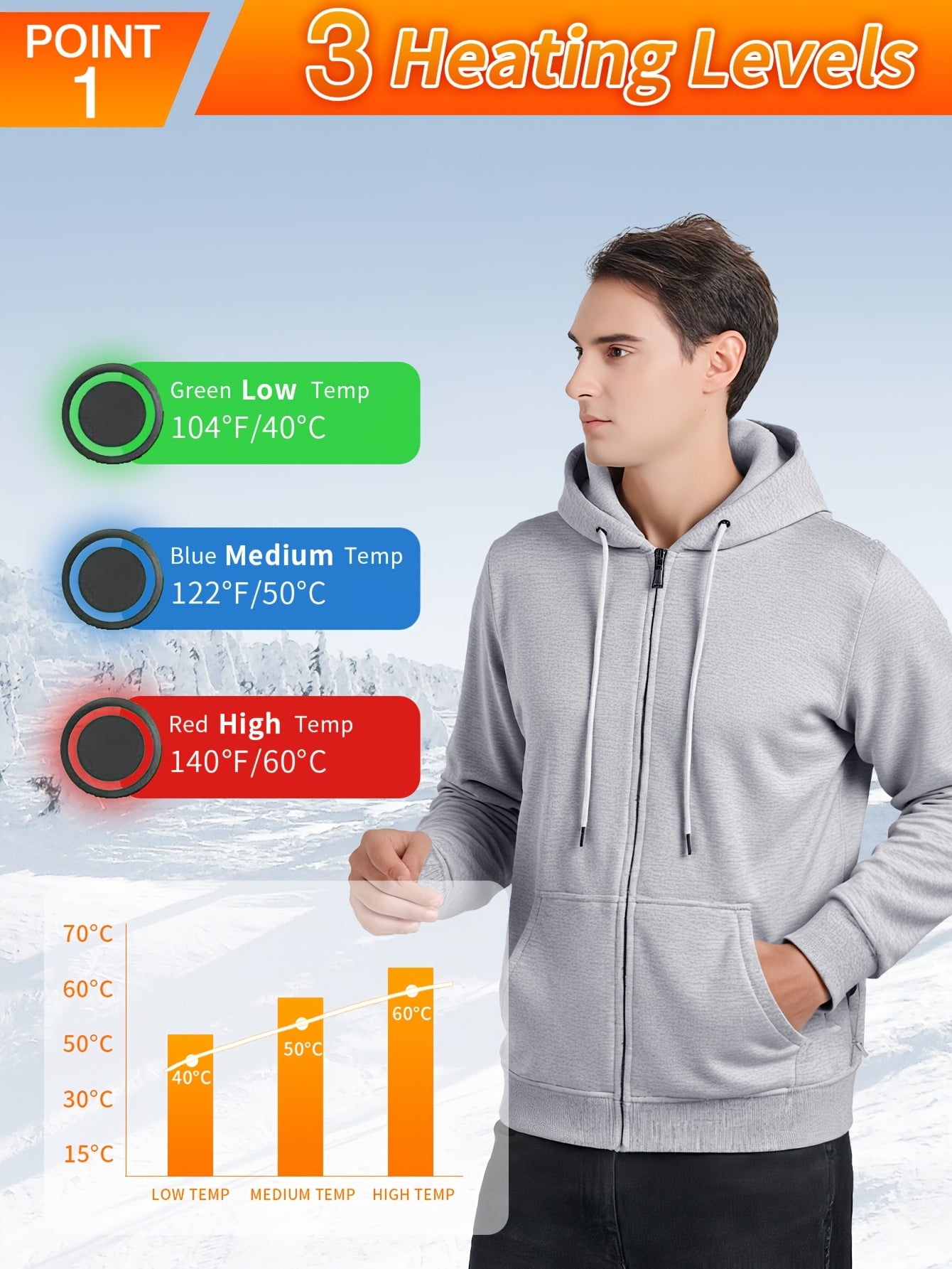 Áo Khoác Nhiệt Độ Ấm Áp - Giữ Ấm Cơ Thể Mùa Đông
