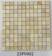 Square polished gold chip mosaic stone 23PV002