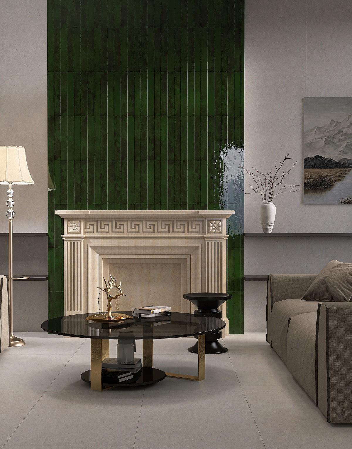 Flat glossy porcelain tile, size 60x400mm, code M604T04B