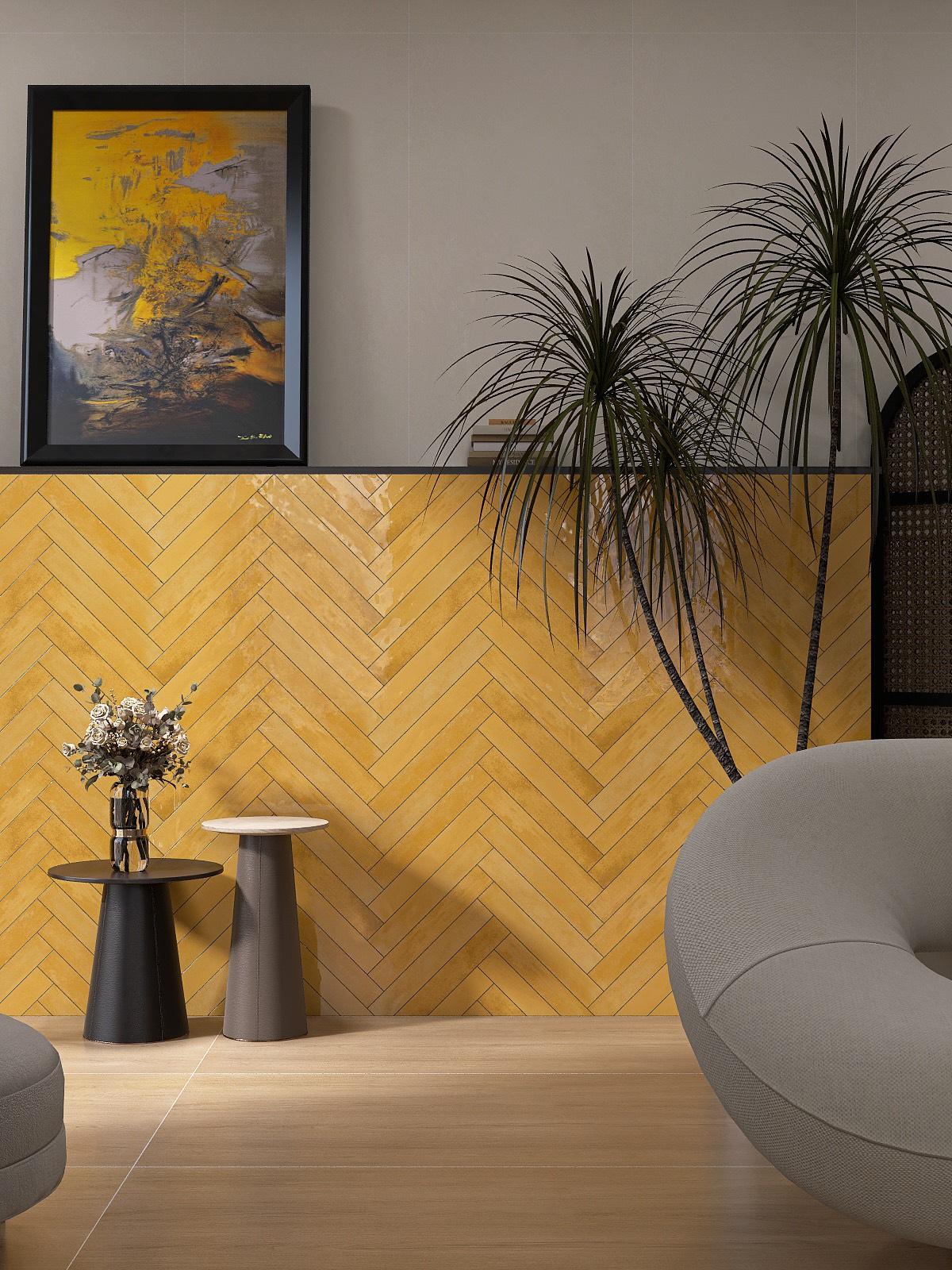 Flat glossy porcelain tile, size 60x400mm, code M604T04B
