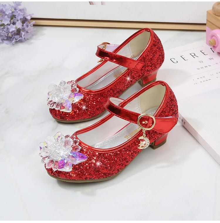 Elsa High Heels Sparkling Floral Feminine Party Shoes