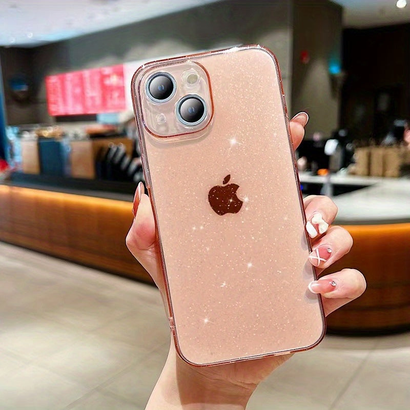 Ultra-thin, flexible, shockproof glitter iPhone case