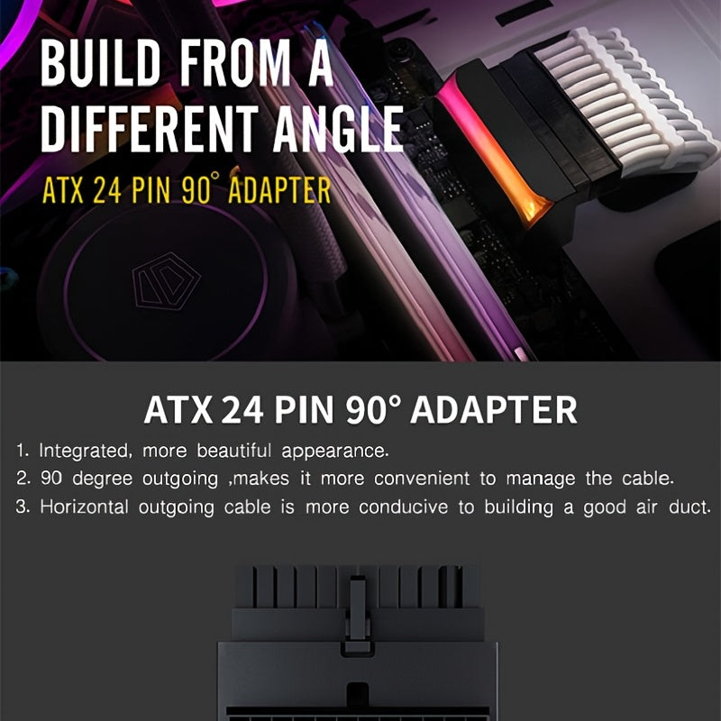 Upgrade Your PC's Power Supply with this ATX 24-pin 90 Degree Power Plug Adapter!