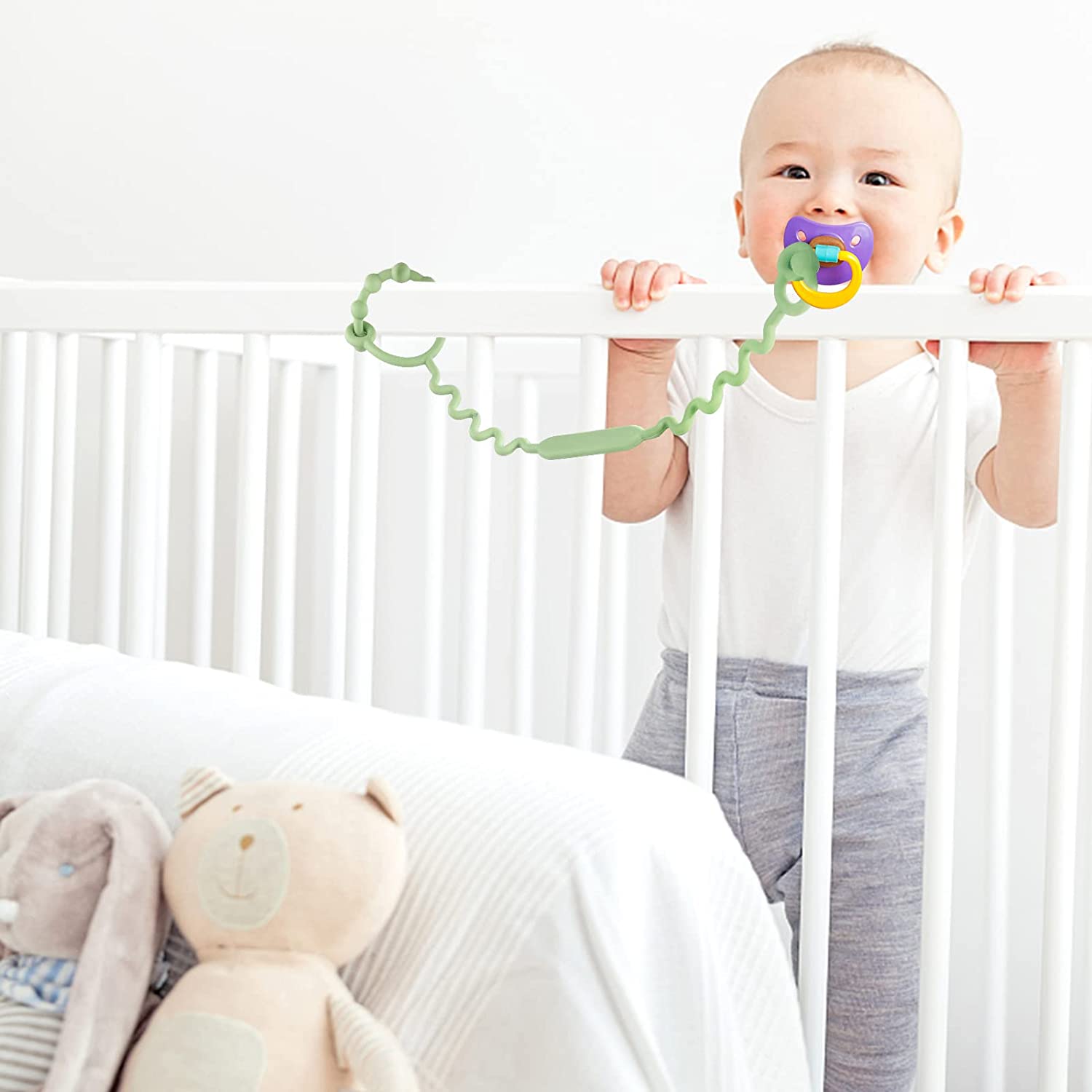 3-Pack BPA-Free Silicone Safety Straps for Babies: Secure Teething, Sippy Cups, & Accessories on Strollers, High Chairs, Car Seats - Daisan Mart