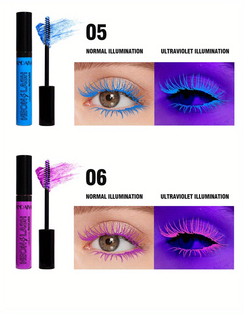 Mascara Neon 6 Màu UV Dạ Quang Chống Lem Lâu Trôi - Daisan Mart