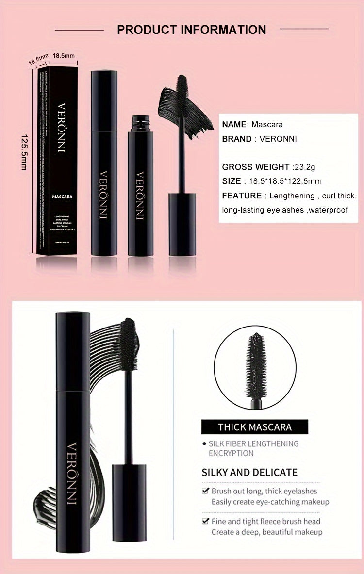 5 Color Mascara - Long, Curly, Long-Lasting for Festivals