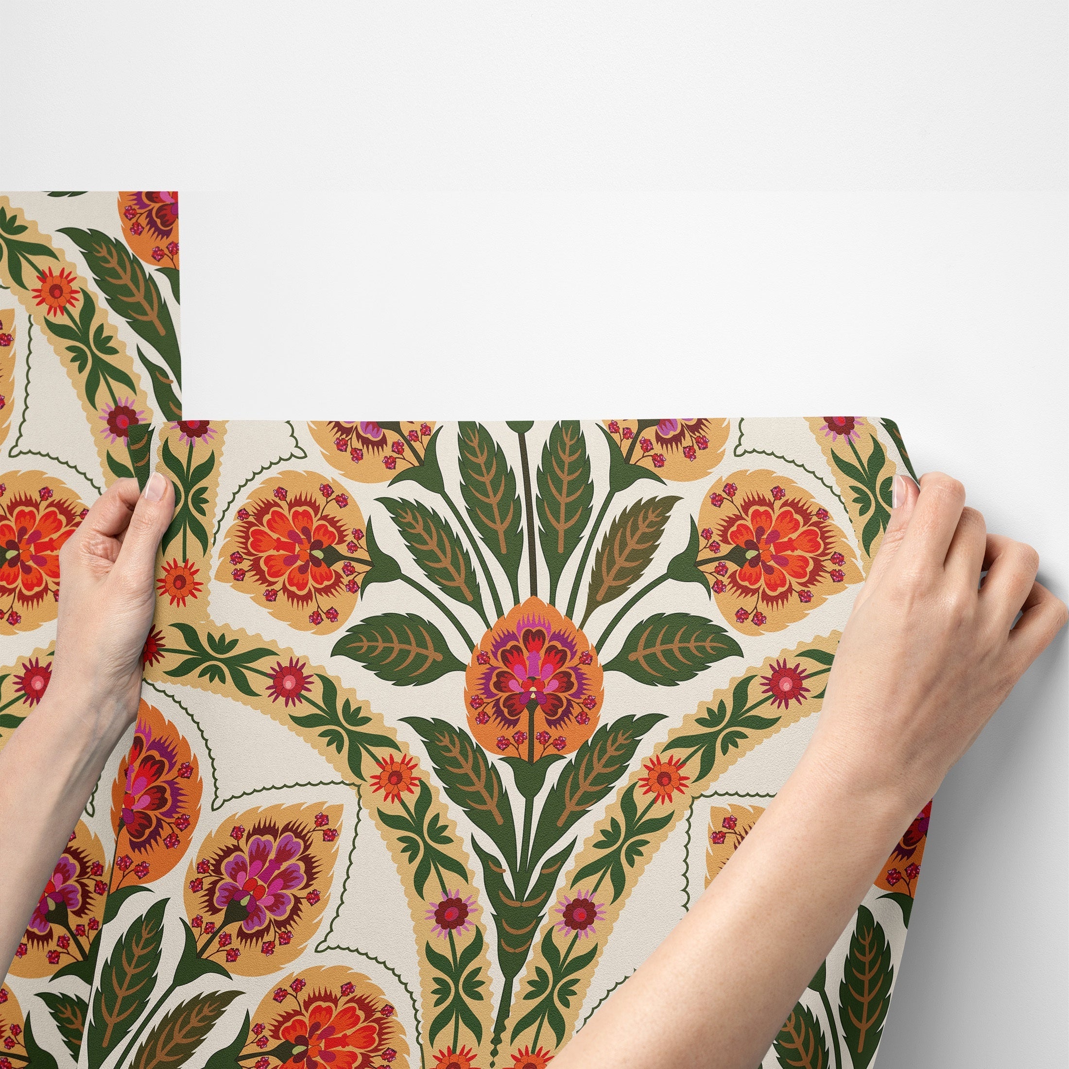 Waterproof Vintage Pattern Wallpaper 17.7x9.8ft