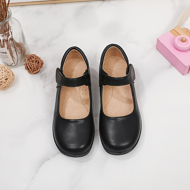 Black Doll Shoes for Girls - Pretty Bow, Anti-Slip, for School
