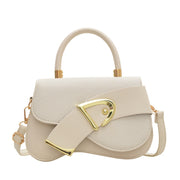 Women's Crossbody Bag - Gold Lock, Compact, Luxurious