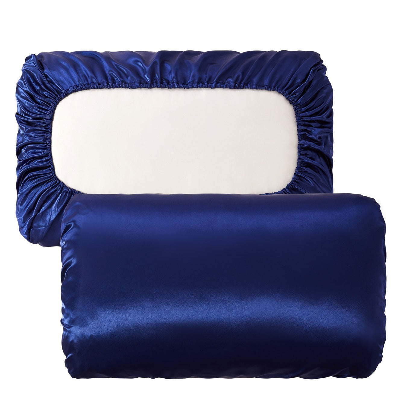 2pcs Soft And Breathable Satin Pillowcase With Elastic Cord - Perfect For A Comfortable Sleep In Your Bedroom - Daisan Mart