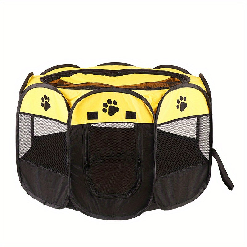 Octagonal Pet Fence Tent Oxford Cloth Scratch-Resistant Foldable Dog Cage for Dogs and Cats, Kennel Nest - Daisan Mart