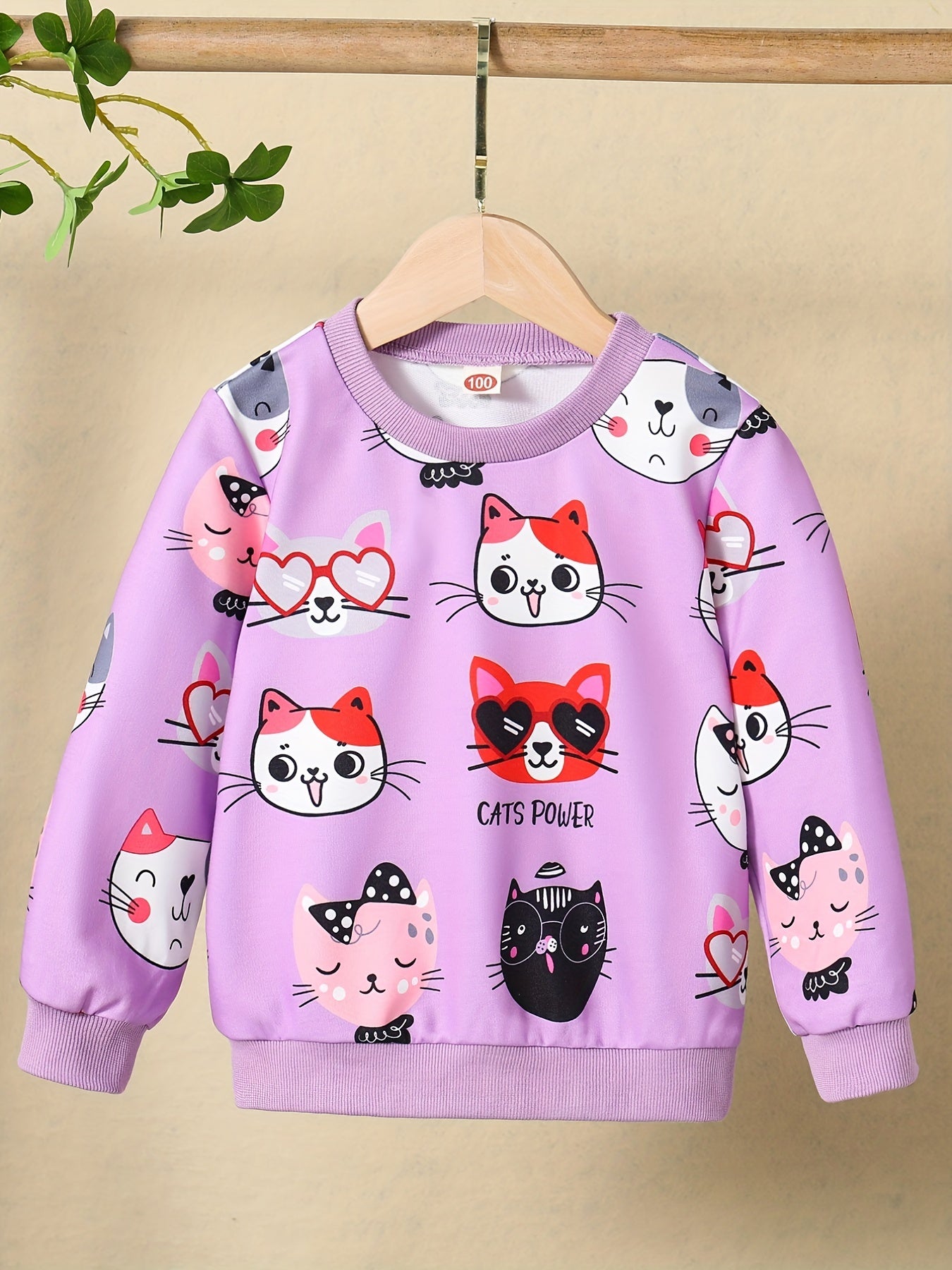 Áo nỉ nữ họa tiết mèo xinh - Hồng nhạt, trẻ trung - Daisan Mart