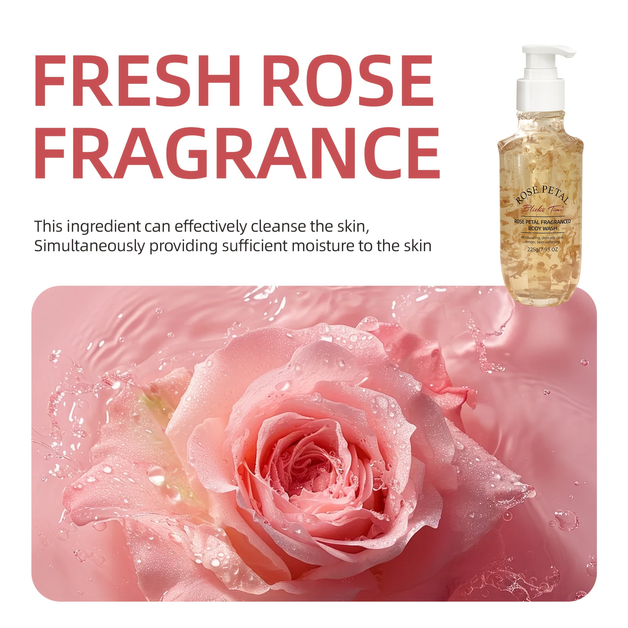 Set of 3 Gentle Rose Shower Gels