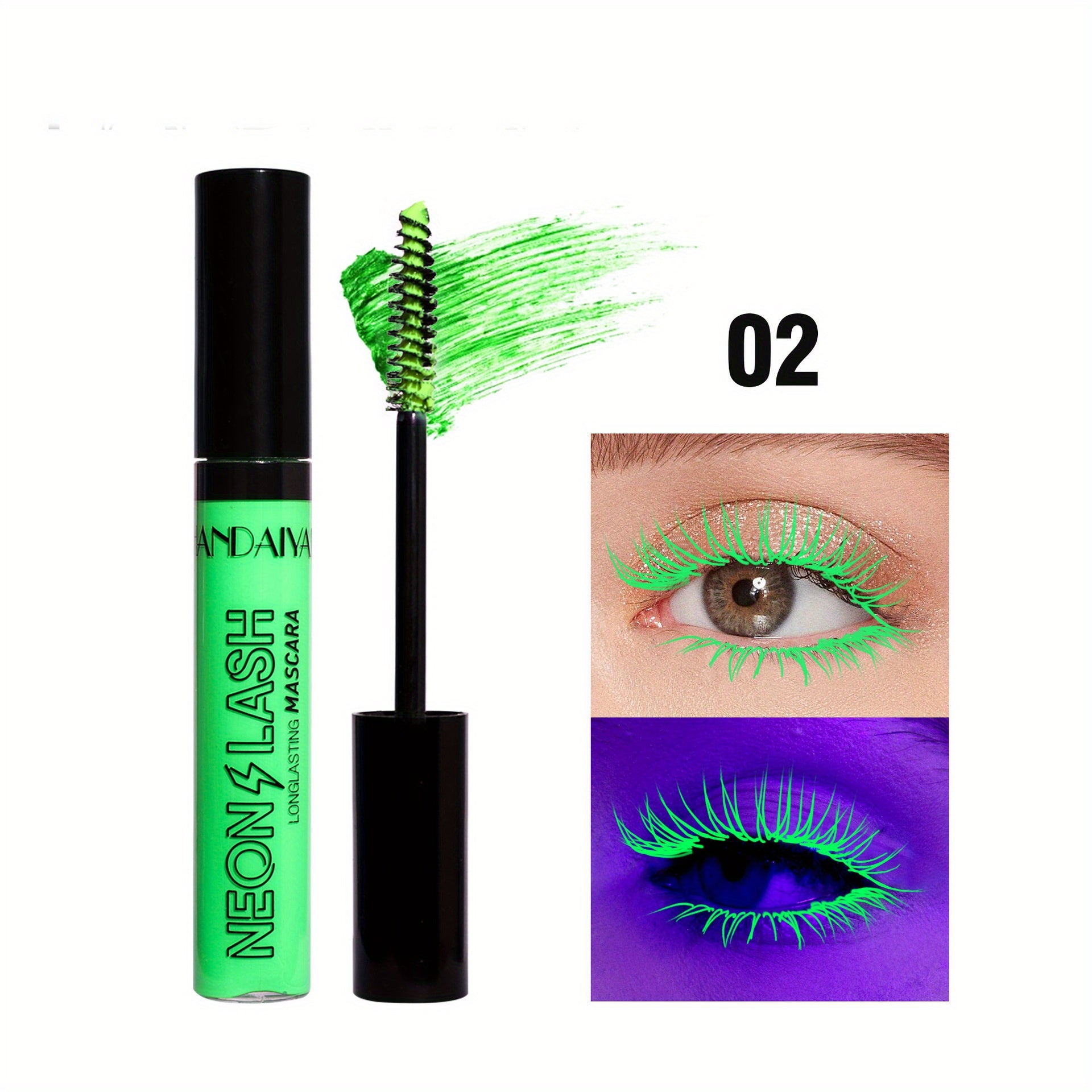 Mascara Neon 6 Màu UV Dạ Quang Chống Lem Lâu Trôi - Daisan Mart