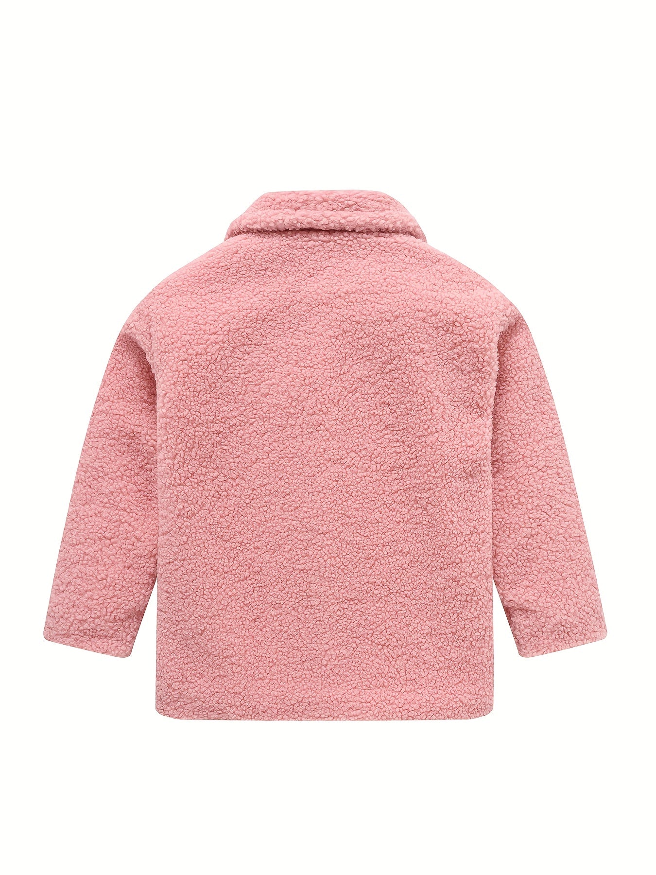 Áo Khoác Bé Gái Hồng Pastel, Lông Mềm, Phong Cách Hàn Quốc - Daisan Mart