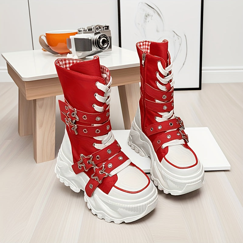 Women's High-Top Thick-Soled Shoes - Diverse Fashion Styles
