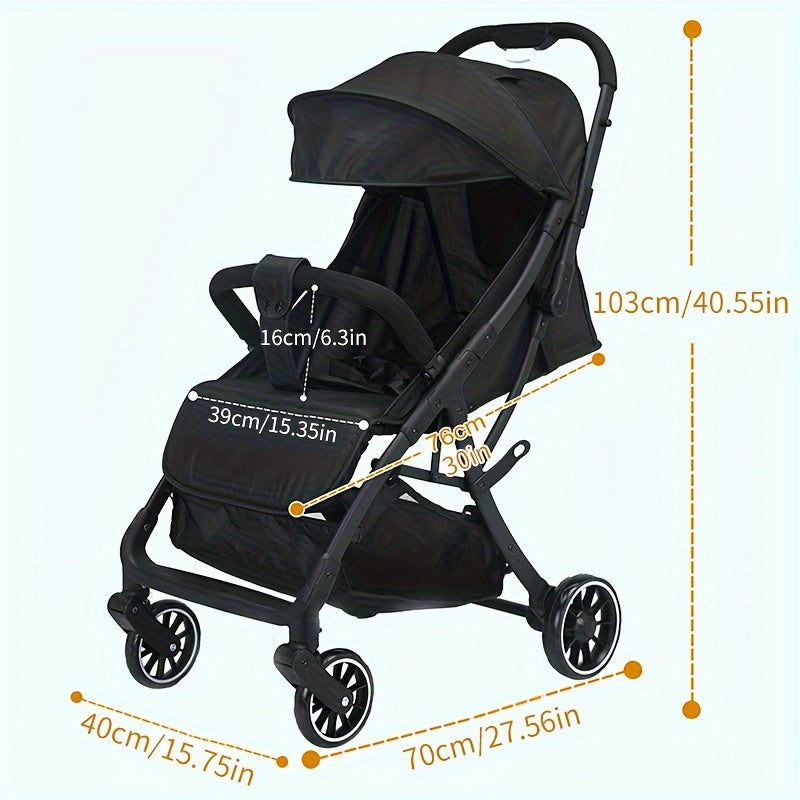 4-wheel foldable baby stroller, safe Christmas and Halloween gift
