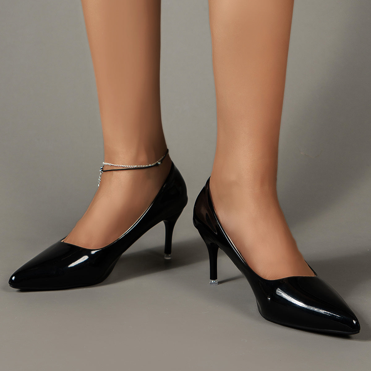 [Elegant Stiletto Heels] Elegant Pointed Toe Women's Solid Color Stiletto Heels - Lightweight Dress Pumps, Work Pumps - Daisan Mart