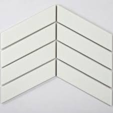 Glossy white herringbone mosaic tile size 318.5x244mm code SZ006 (GR32000)