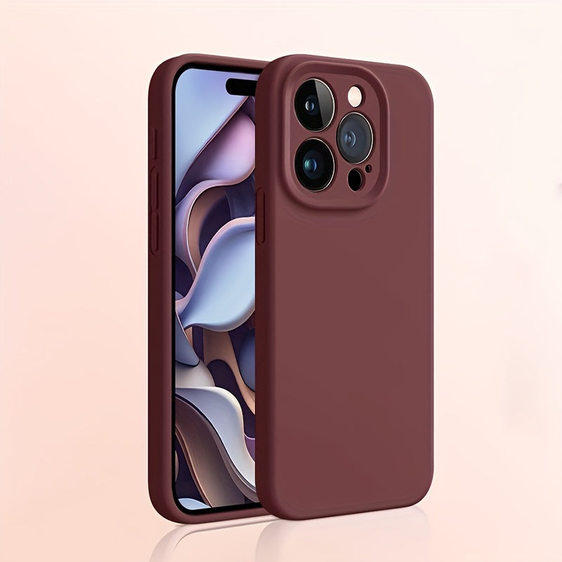 Ốp Lưng Silicon Cao Cấp Bảo Vệ Ống Kính iPhone