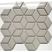 Glossy gray diamond mosaic tile size 48x82x6mm 51508 (1h/1,818m/22 pieces)