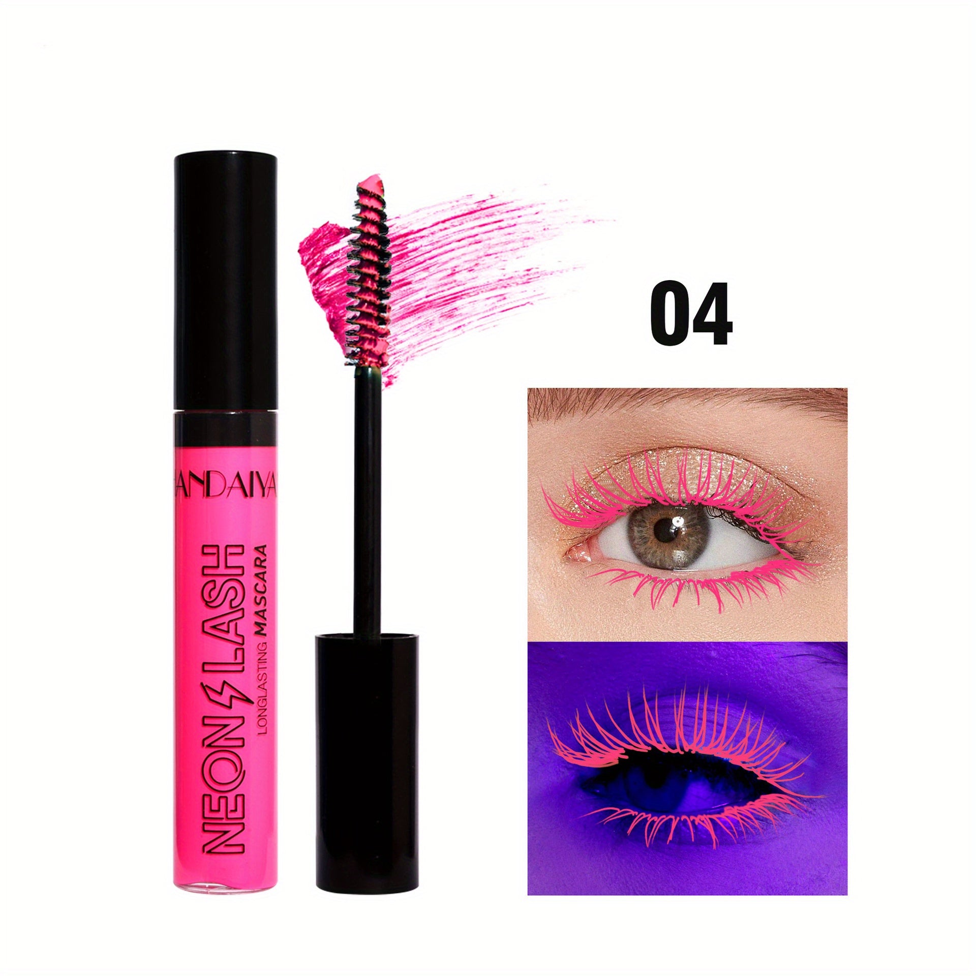 Mascara Neon 6 Màu UV Dạ Quang Chống Lem Lâu Trôi - Daisan Mart