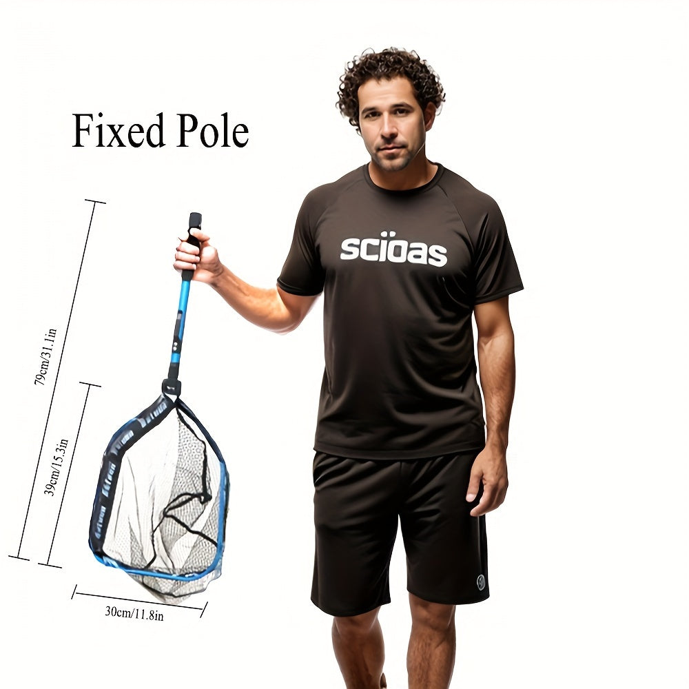 YVLEEN Floating Fishing Net for Steelhead, Salmon, Fly, Kayak, Catfish, Bass, Trout Fishing, Rubber Coated Landing Net for Easy Catch & Release, Compact & Foldable for Easy Transportation & Storage, Best for Christmas