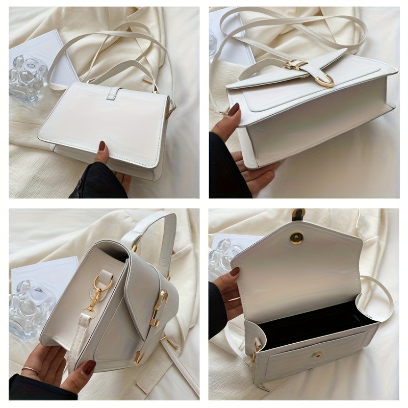 Túi Đeo Chéo Vuông Nhỏ Khóa Thắt Lưng Thanh Lịch