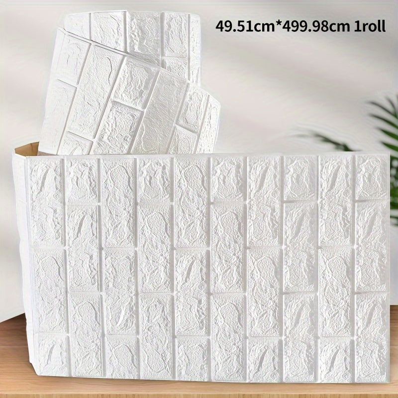 3D Self-Adhesive Waterproof Foam Brick Wallpaper