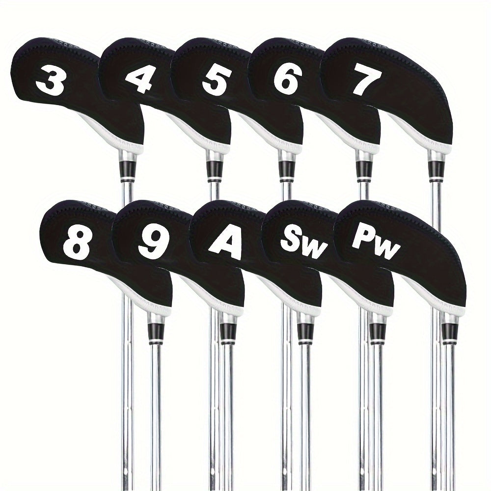 Set of 10 Golf Head Covers - Golf Club Protection Accessories