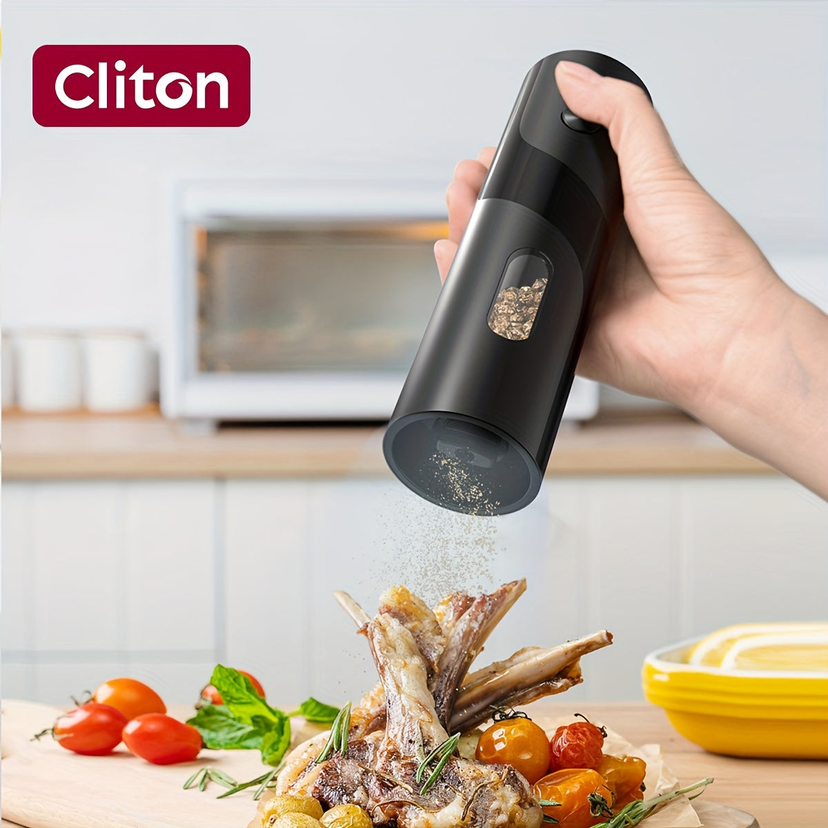 Convenient 2-piece LED automatic electric salt and pepper grinder set