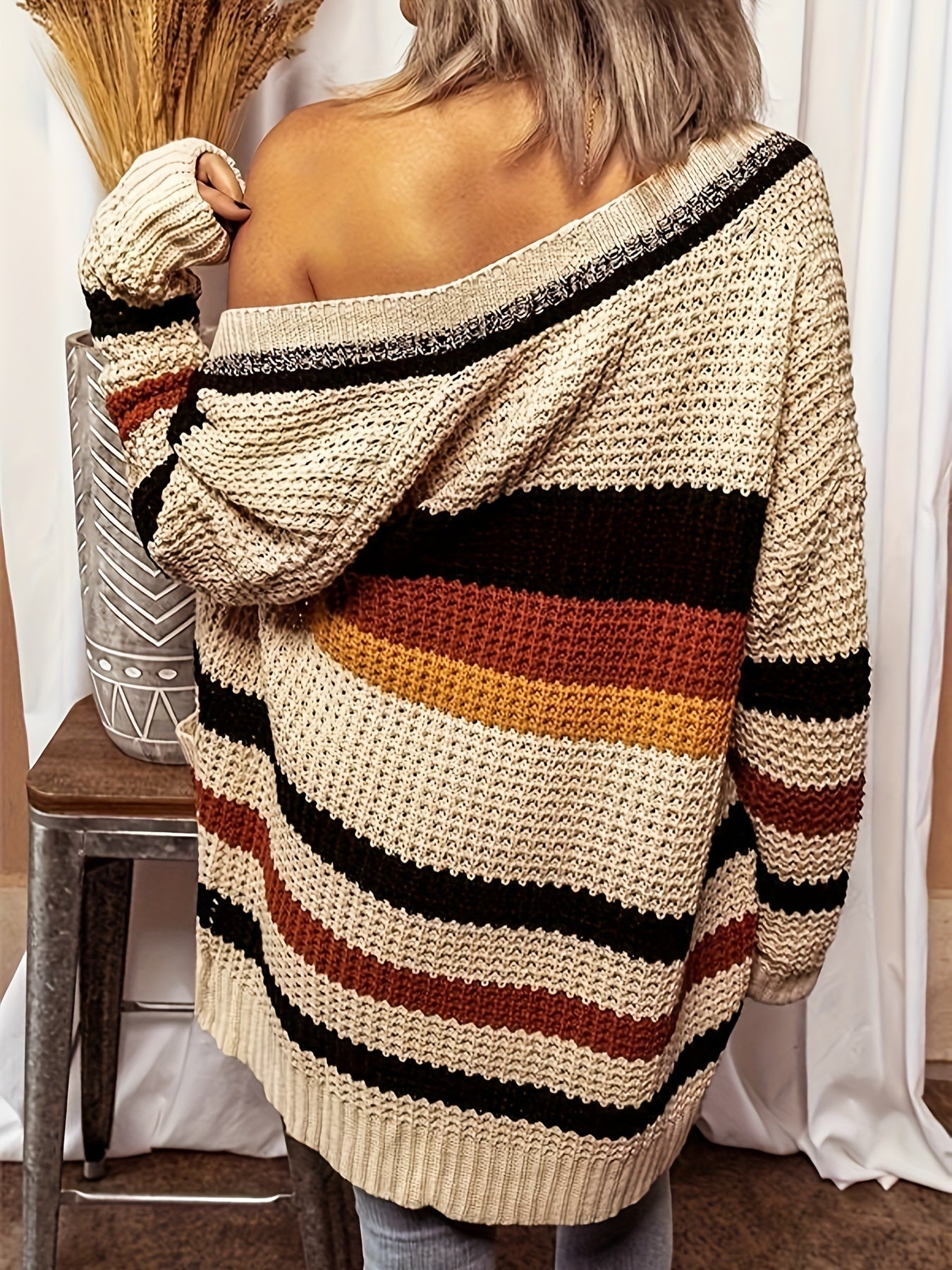 Áo Cardigan Nữ Kẻ Sọc - Mềm Mại, Thoáng Mát, Thời Trang