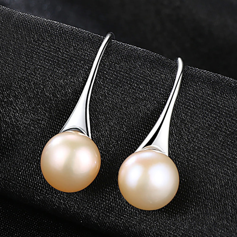 925 Silver Natural Freshwater Freshwater Pearls Drop Earrings for Women