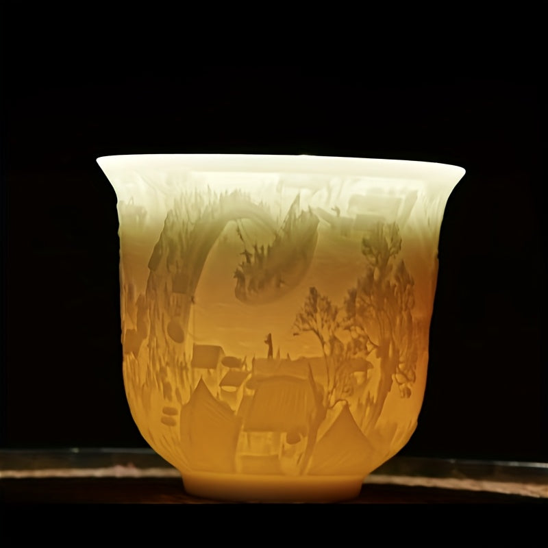 [Single Mutton-Fat Jade Cup] Dehua White Porcelain Single Mutton-Fat Jade Kung Fu Tea Cup