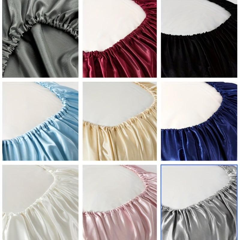 2pcs Soft And Breathable Satin Pillowcase With Elastic Cord - Perfect For A Comfortable Sleep In Your Bedroom - Daisan Mart
