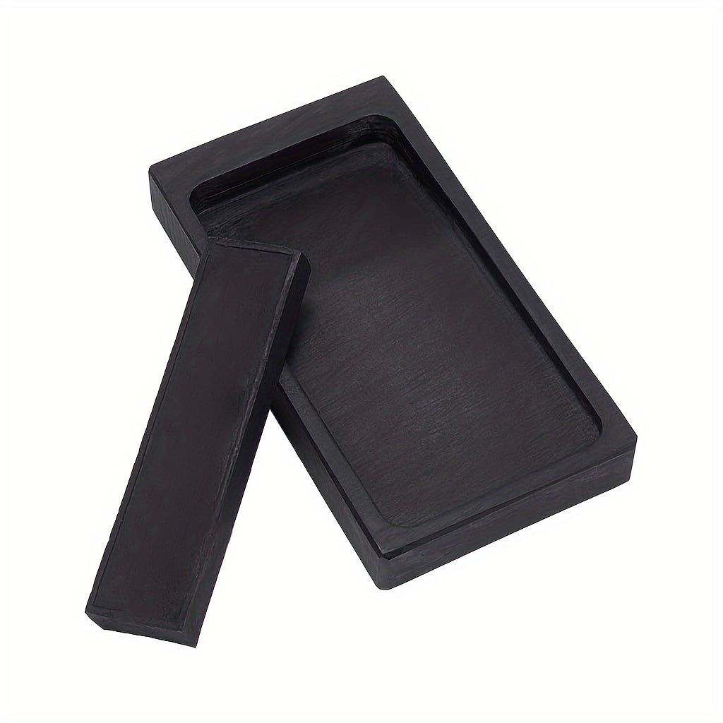 [Traditional Inkstone Set] 2pcs Chinese Calligraphy Inkstone Set | Traditional Inkstone for Ink Painting, New Year Couplets, and Calligraphy Practice