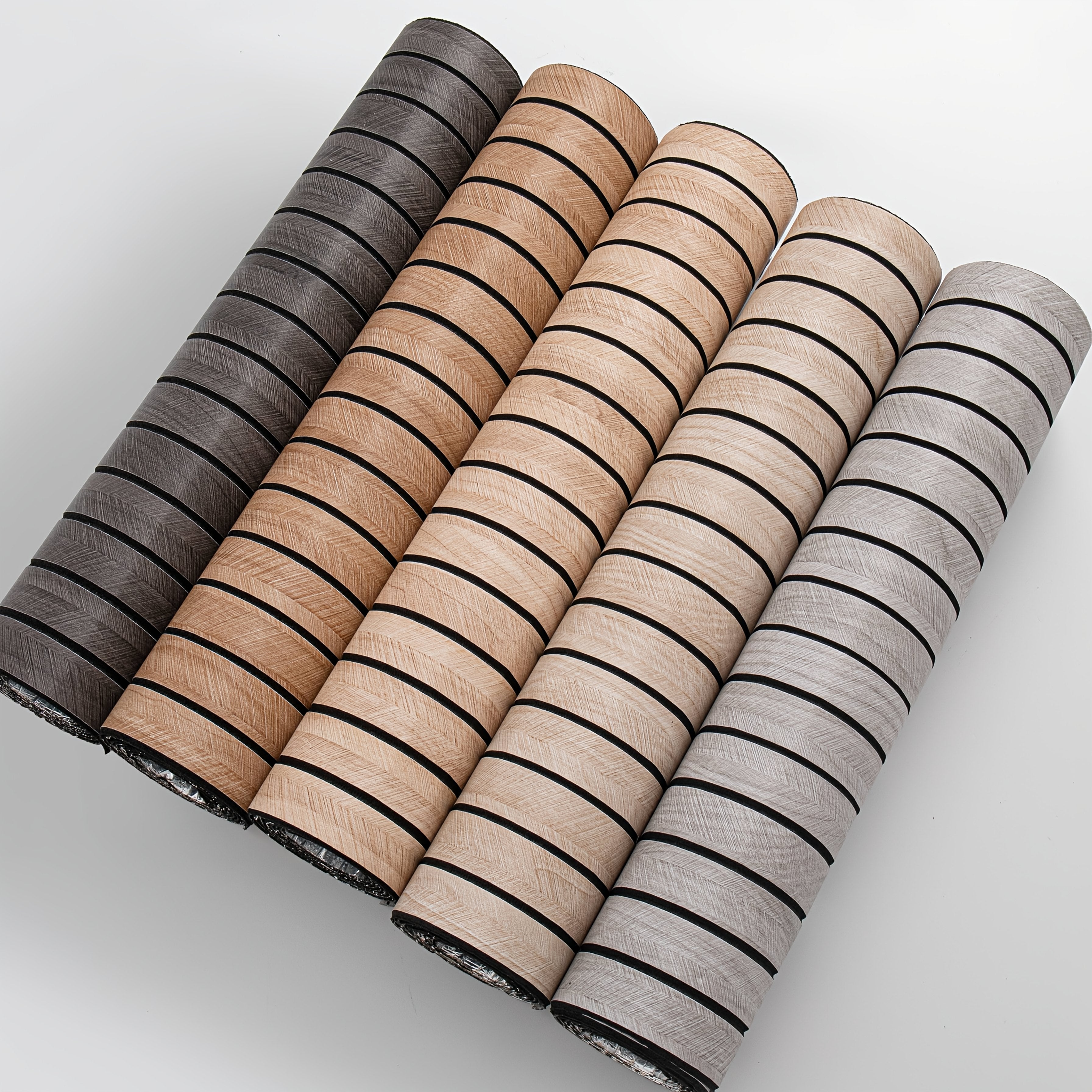 3D Striped Wood Grain Wallpaper, Easy to Stick, Home Decoration