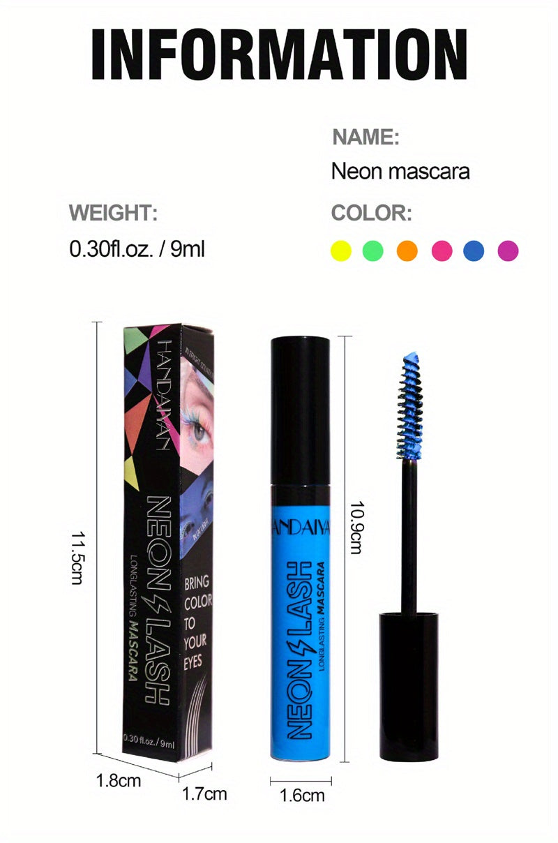 Mascara Neon 6 Màu UV Dạ Quang Chống Lem Lâu Trôi - Daisan Mart