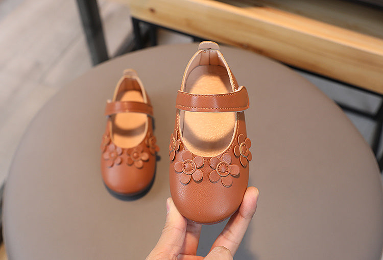 Giày Búp Bê Hoa 3D Siêu Nhẹ, Êm, Chống Trượt Cho Bé