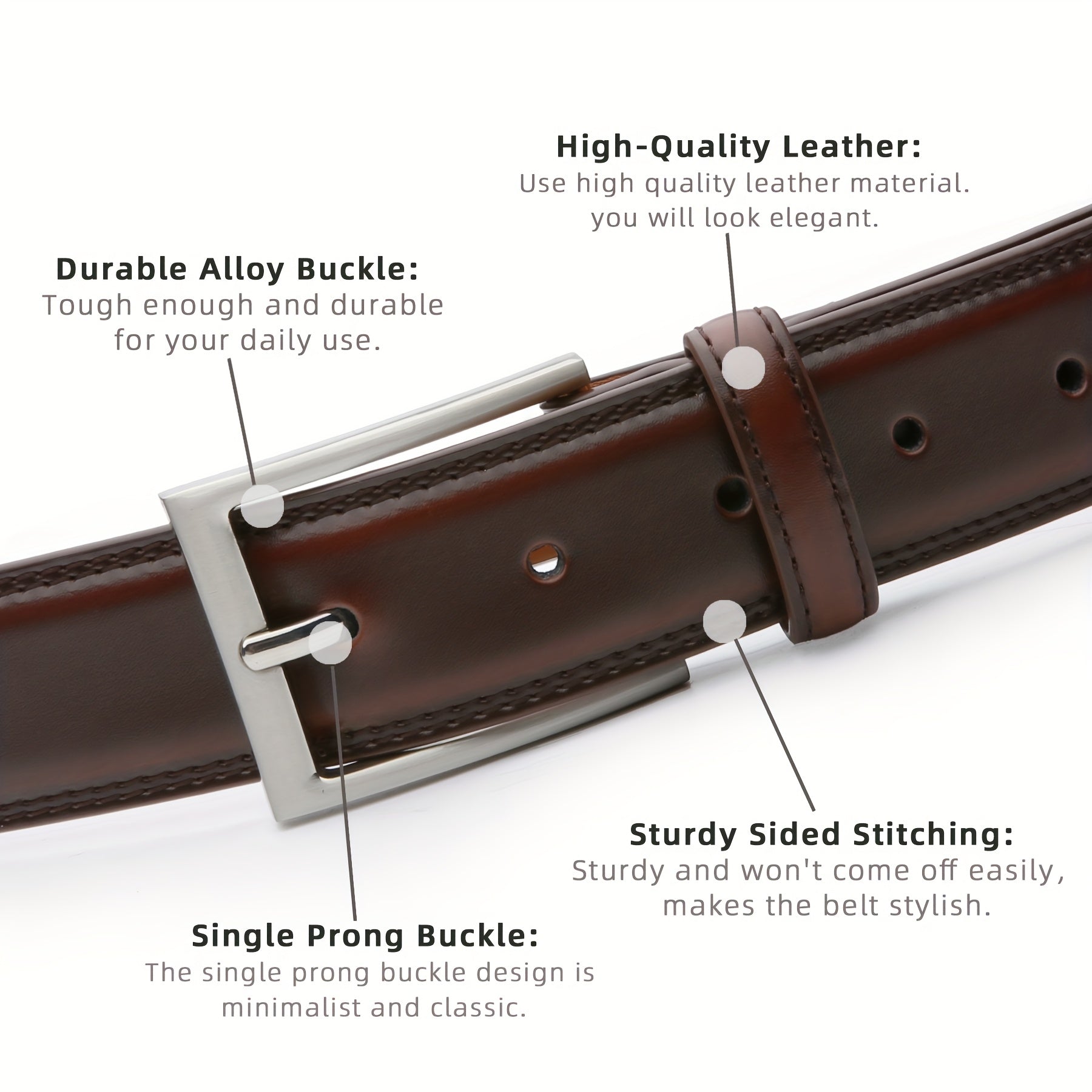 Elegant, Fashionable &amp; Office Men's Leather Belt