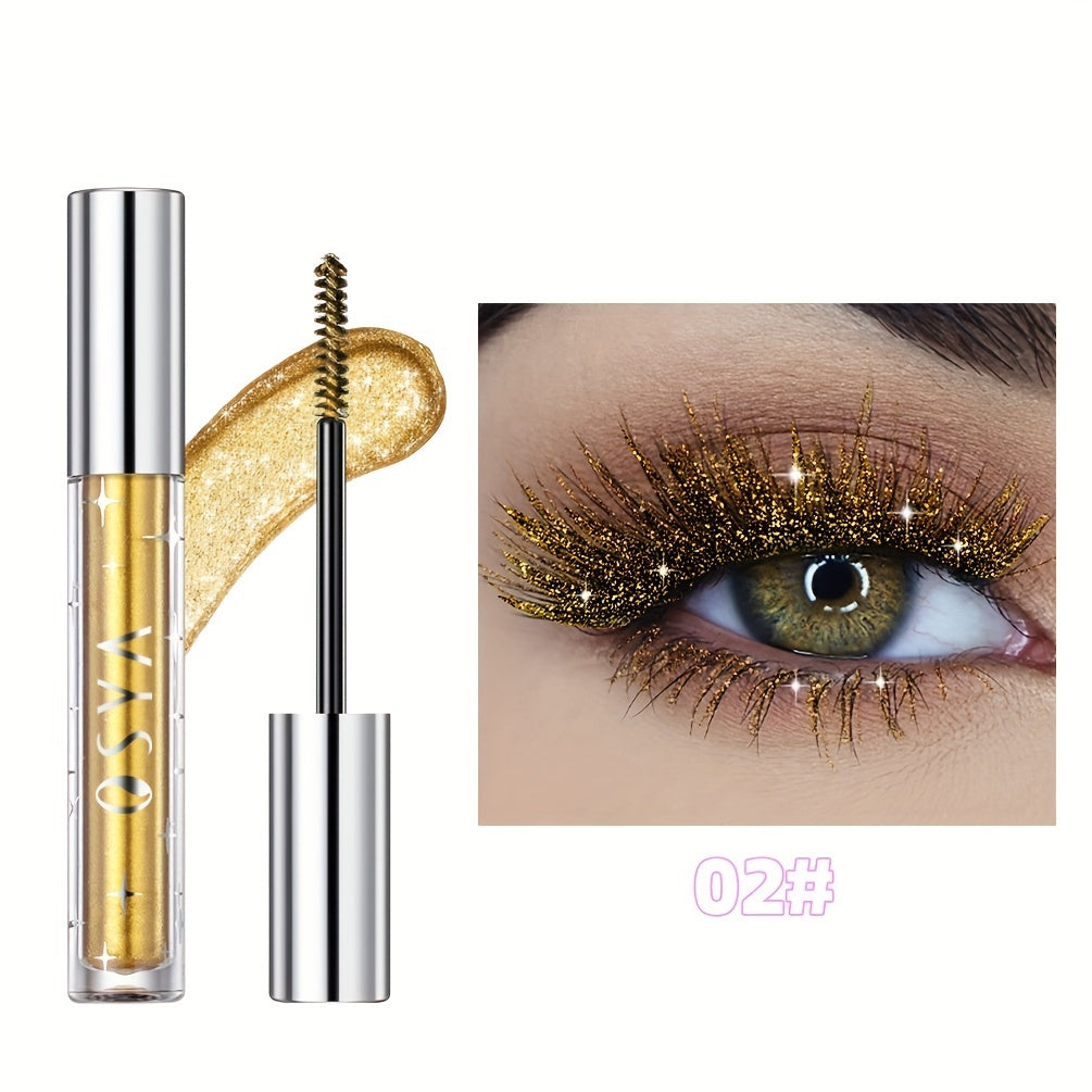 Waterproof Gold Glitter Mascara - Long Lasting, Smudge-Free