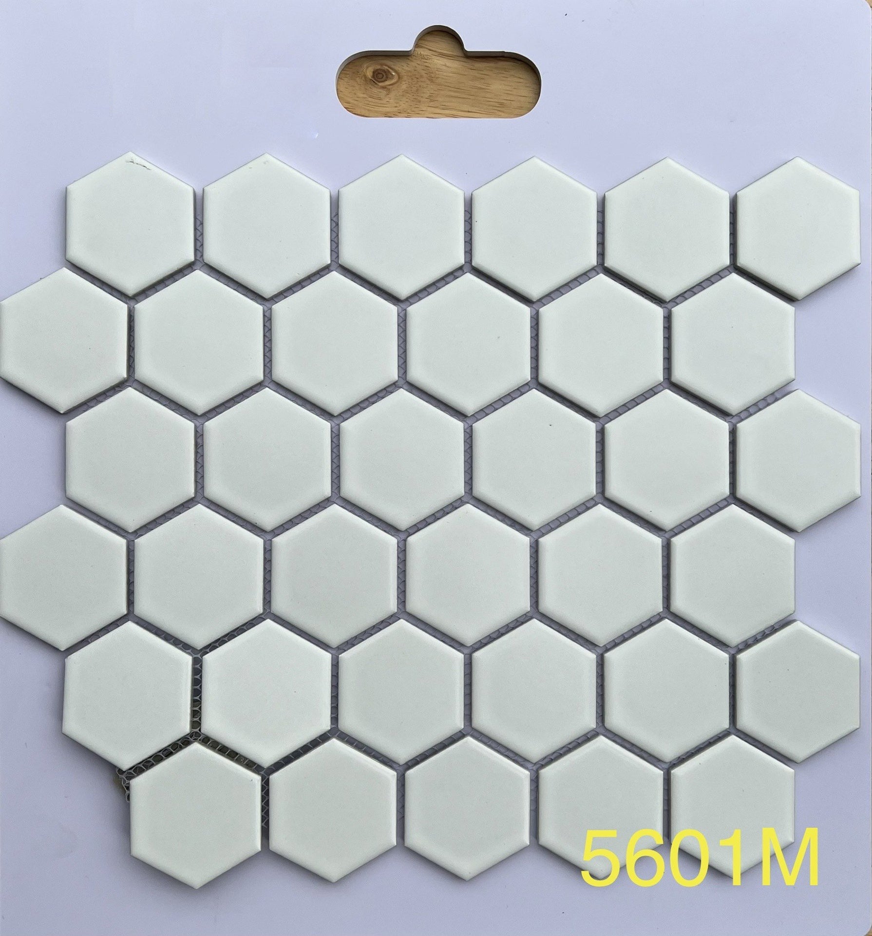 Hexagonal Mosaic Tiles Matte White 5601M
