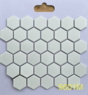 Hexagonal Mosaic Tiles Matte White 5601M