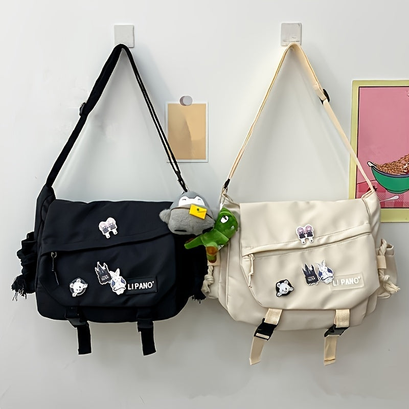 Harajuku Nylon Crossbody Bag Multi-Function Unisex Large Size