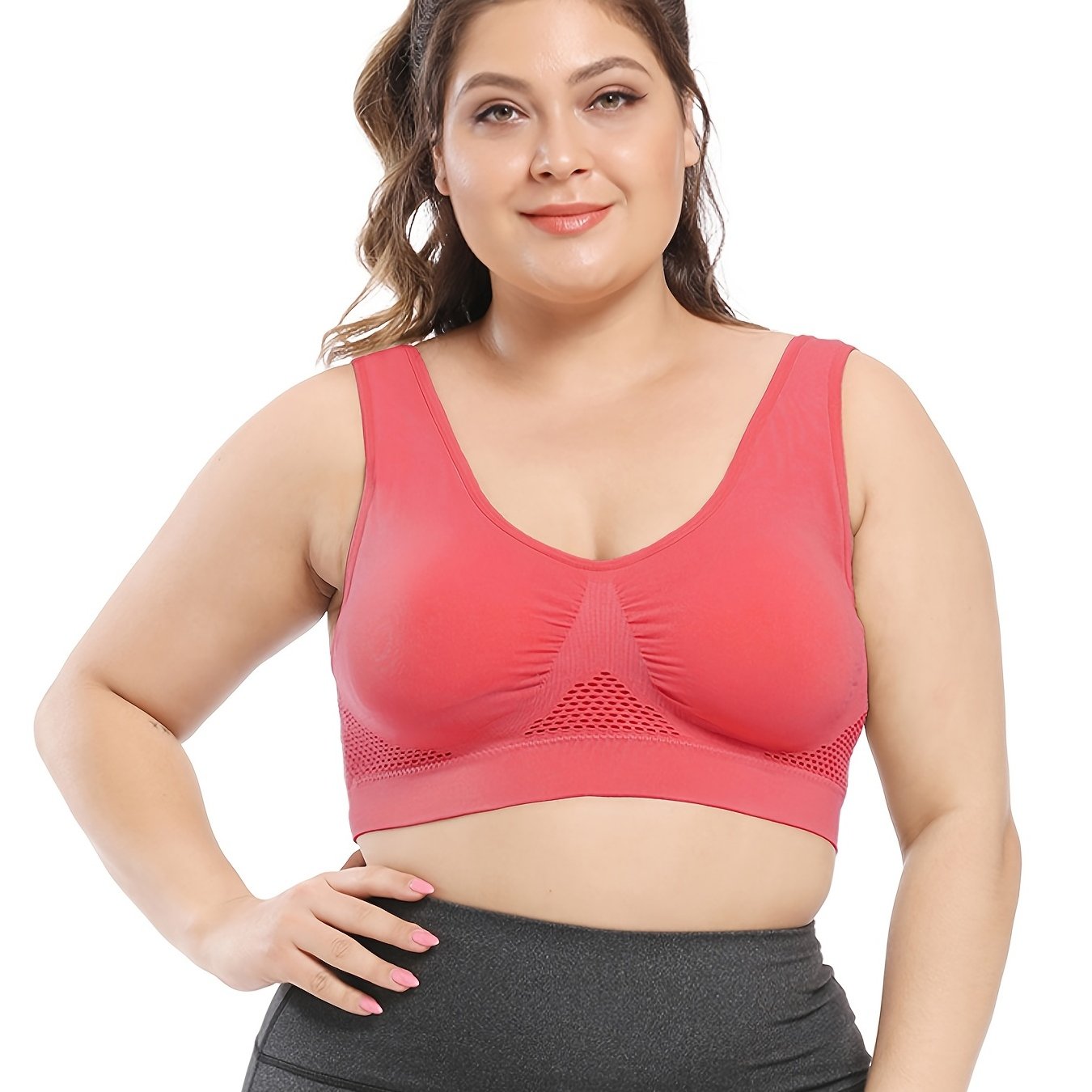 Áo Bra Thể Thao Nữ Big Size Không Đường May, Tím Nhẹ