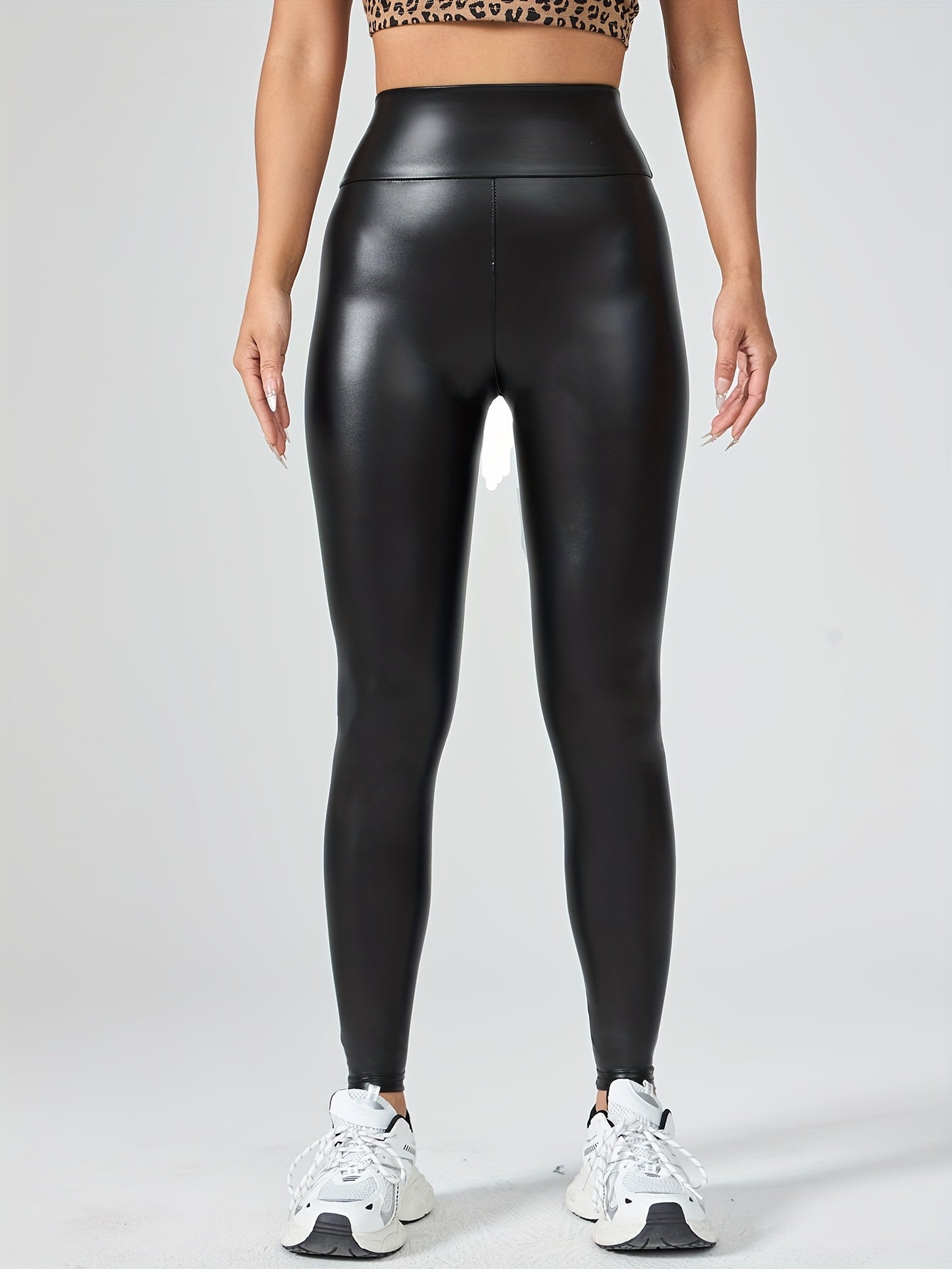 2pcs Women'S High-Waisted Yoga Pants - Stretchy, Non-See-Through, Solid Black, All-Season Workout Leggings for Fitness & Casual Wear, High Waisted Leggings, Fitness Apparel, Sleek Design, Comfortable Fit, Women Training, Wome